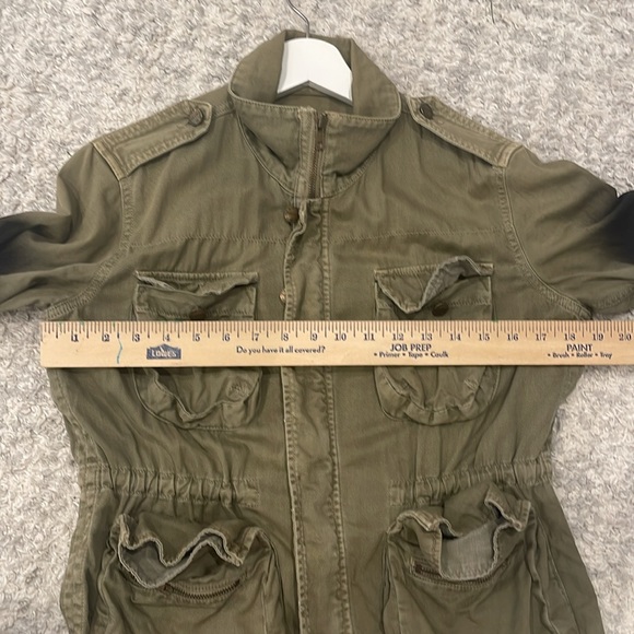 Current/Elliott the lone soldier military jacket w/ ombré coated sleeves, cotton - Picture 16 of 17